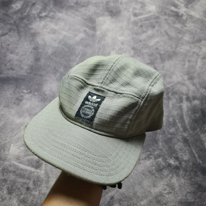 5 Flanel Adidas Trefoil Grey Cap Topi Second ORIGINAL