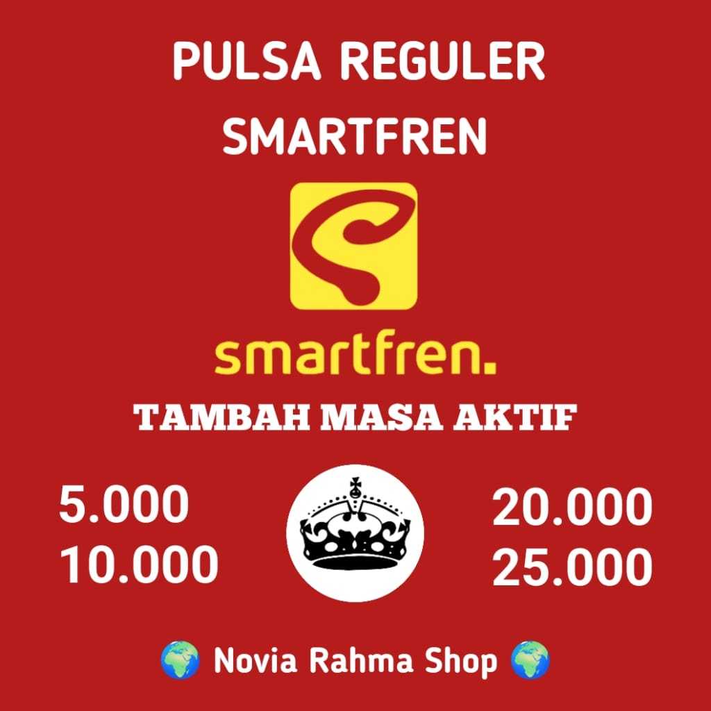 PULSA REGULER SMARTFREN 5K 10K 20K 25K - noviarahmashop