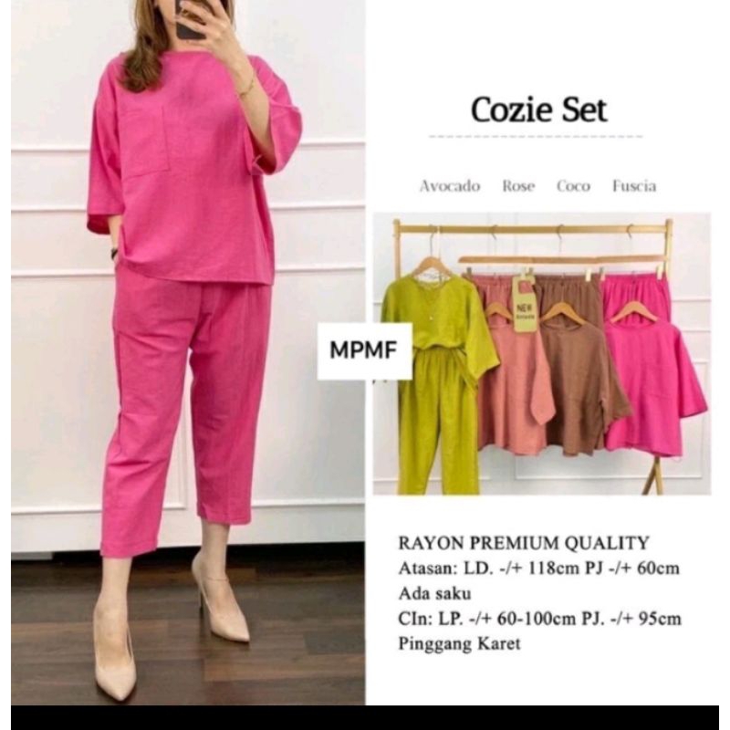 setelan wanita polos cozie || rayon polos premium || setelan wanita kekinian