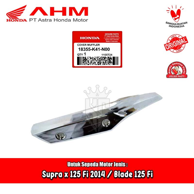 Cover Tameng Pelindung Knalpot Honda Supra x Blade 125 Fi 2014 Original AHM 18355-K41-N00
