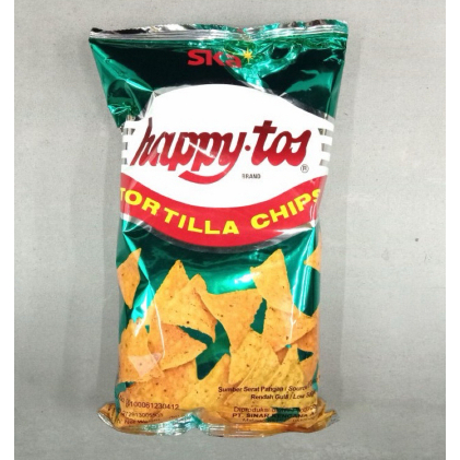 

HAPPY TOS (hijau) 140g ED.2/5/2025 HAPPYTOS tortila chips