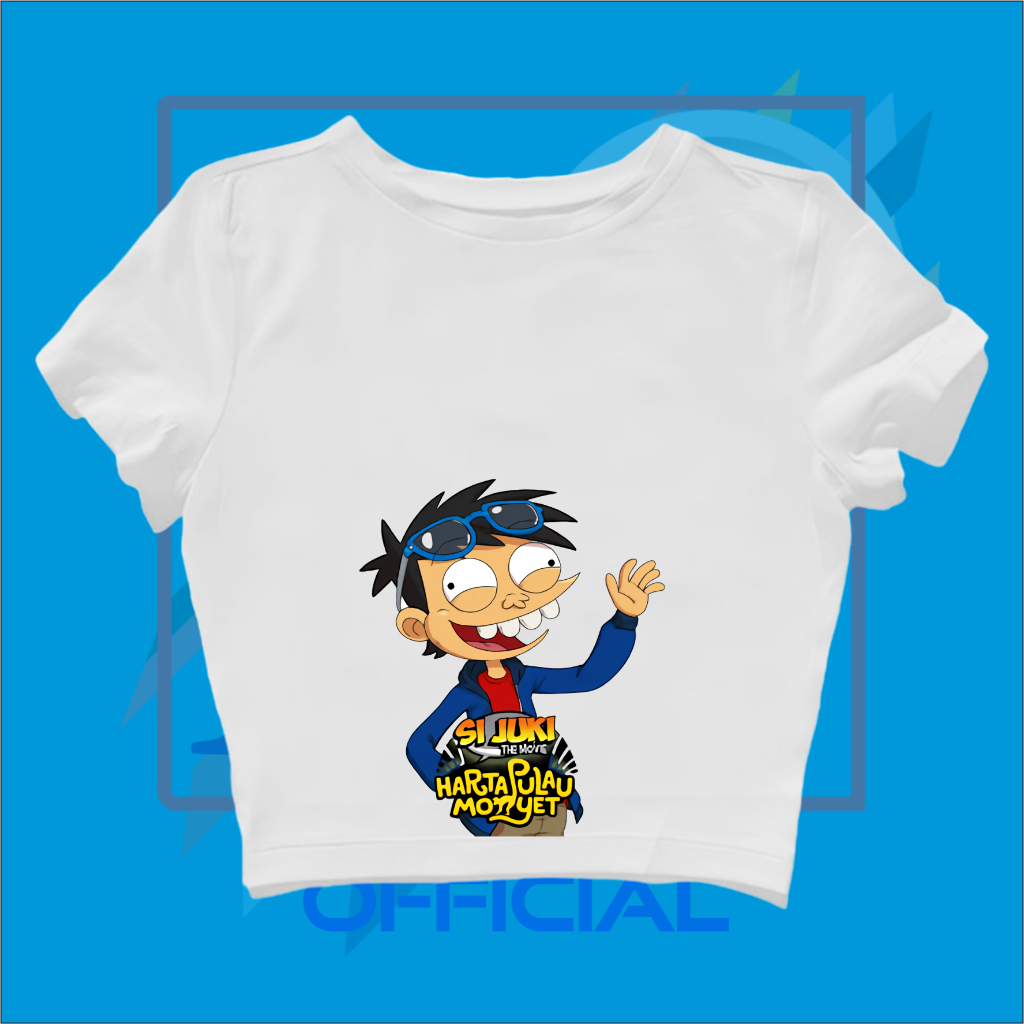 CROP TOP SI JUKI THE MOVIE -  HARTA PULAU MONYET | CROP TEE FILM BIOSKOP SI JUKI THE MOVIE | XXI | C