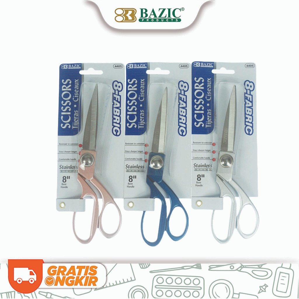 

Bazic Stainless Steel Scissors 8" - Gunting