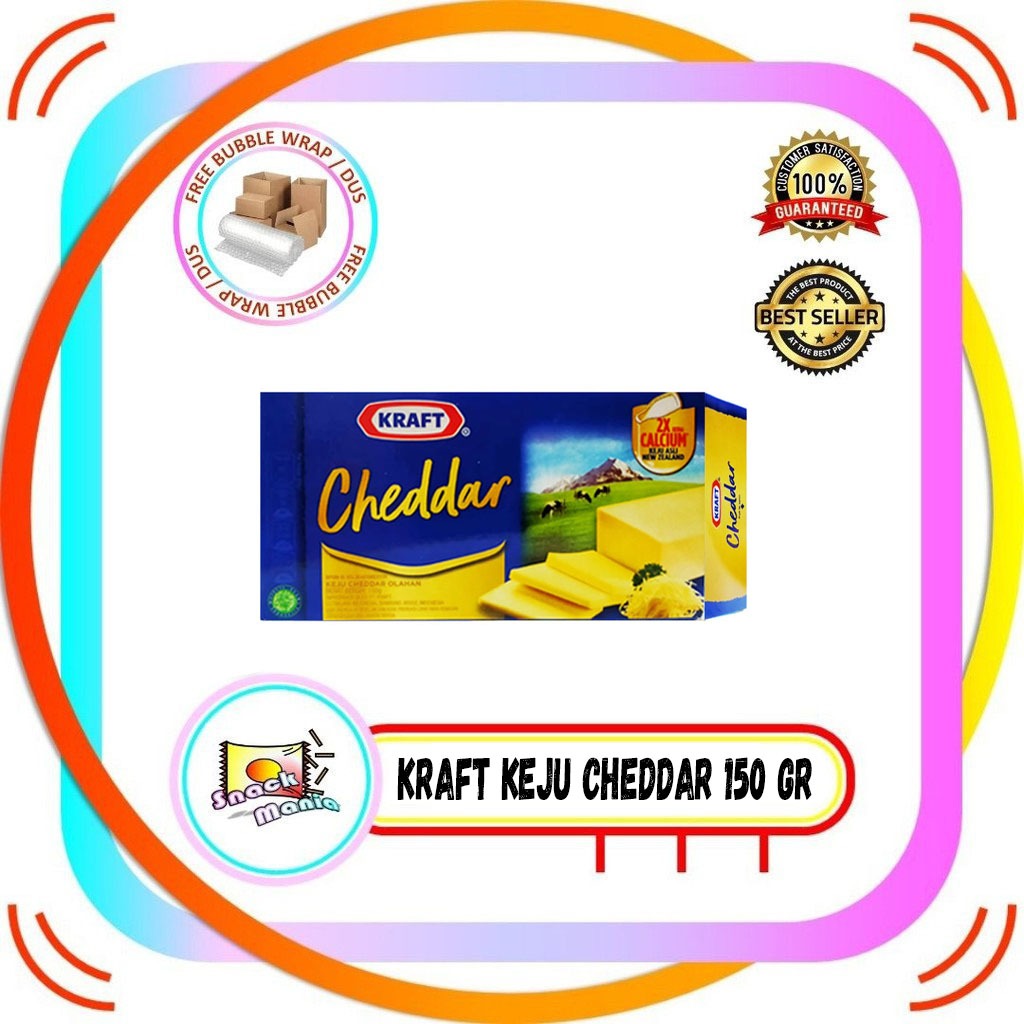 

Kraft Keju Cheddar 160 gr Cheese Chedar Balok Blok Kotak