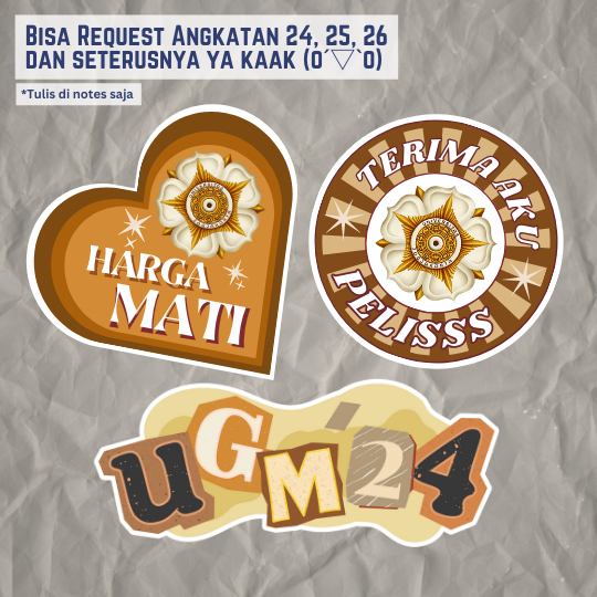 

STIKER CAMABA UGM - UNIVERSITAS GADJAH MADA KAMPUS STICKER LAPTOP IPAD BUKU CERMIN MOBIL MOTOR CASING KESING CASE HANDPHONE HP SETIKER PTN