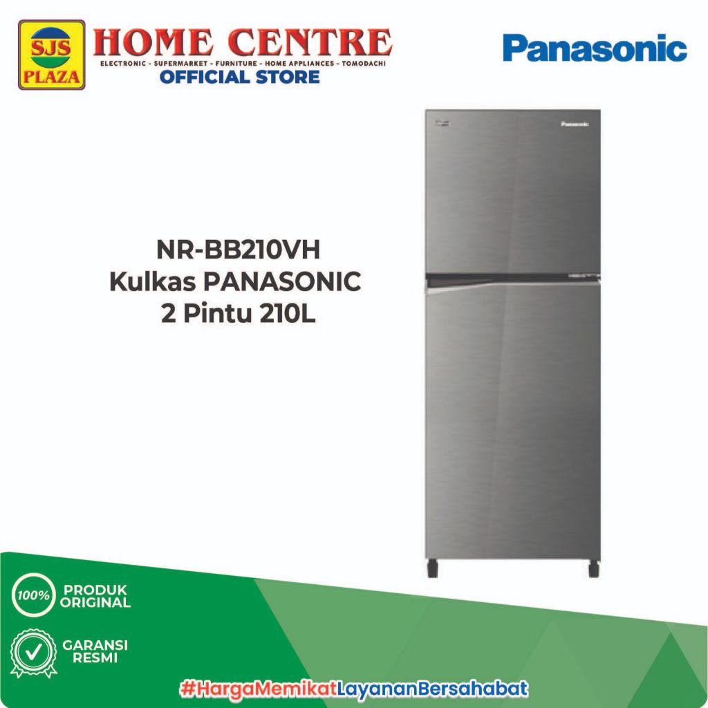 Panasonic NR-BB210V-H Kulkas 2 Pintu [210 L] - Glory Grey