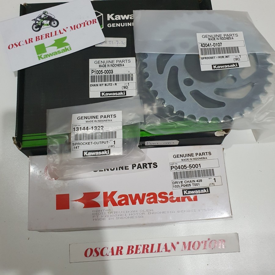 Gear Gir Set Rantai blitz r Ori Kawasaki