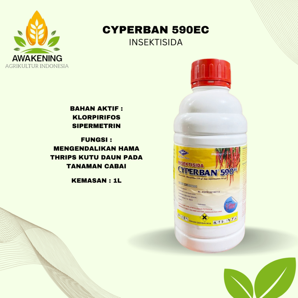 CYPERBAN 590EC 1 Liter INSEKTISIDA Klorpirifos Sipermetrin