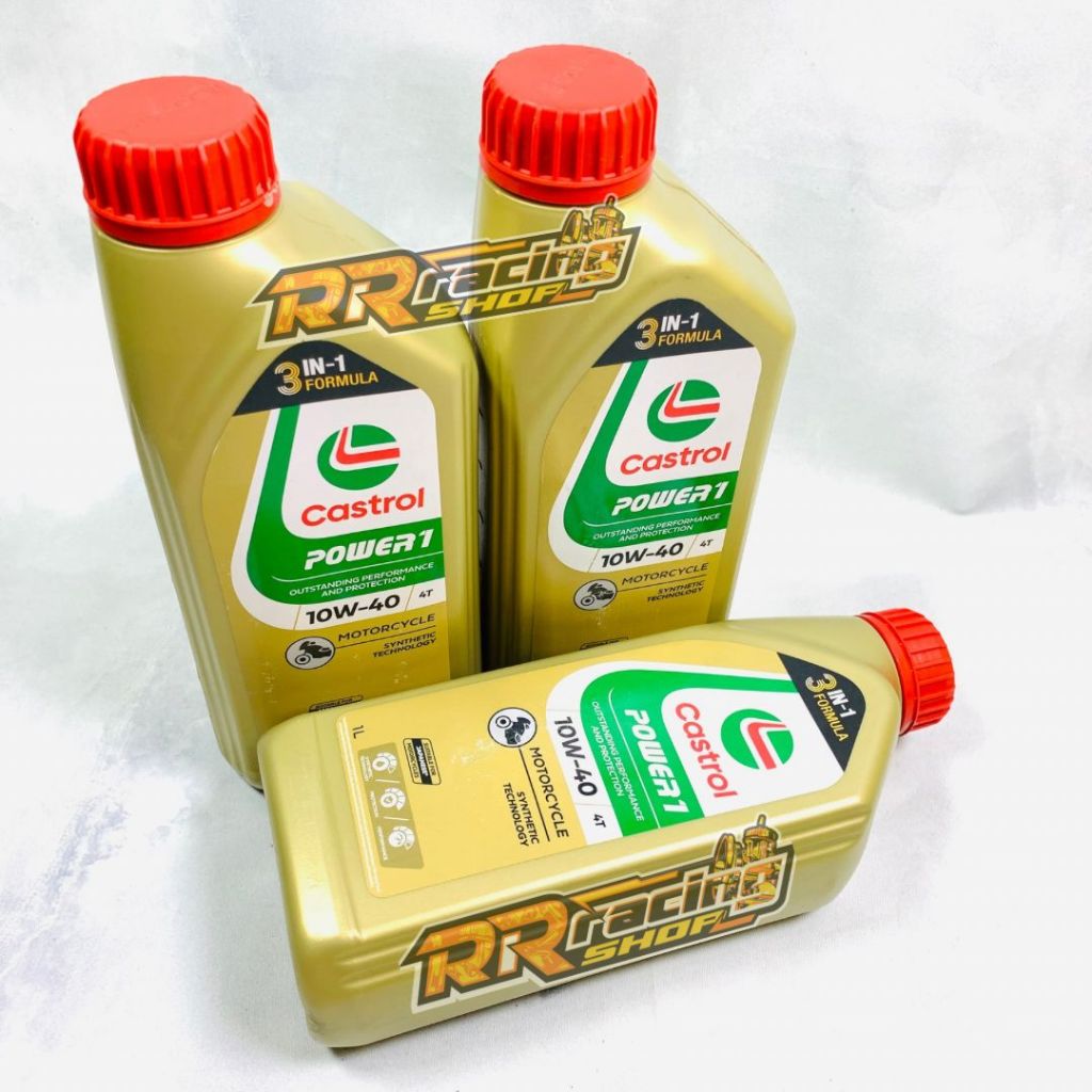 CASTROL OLI POWER 1 4T GOLD 1L SAE 10W40 API JASO MA-2 RR RACING RR RACING