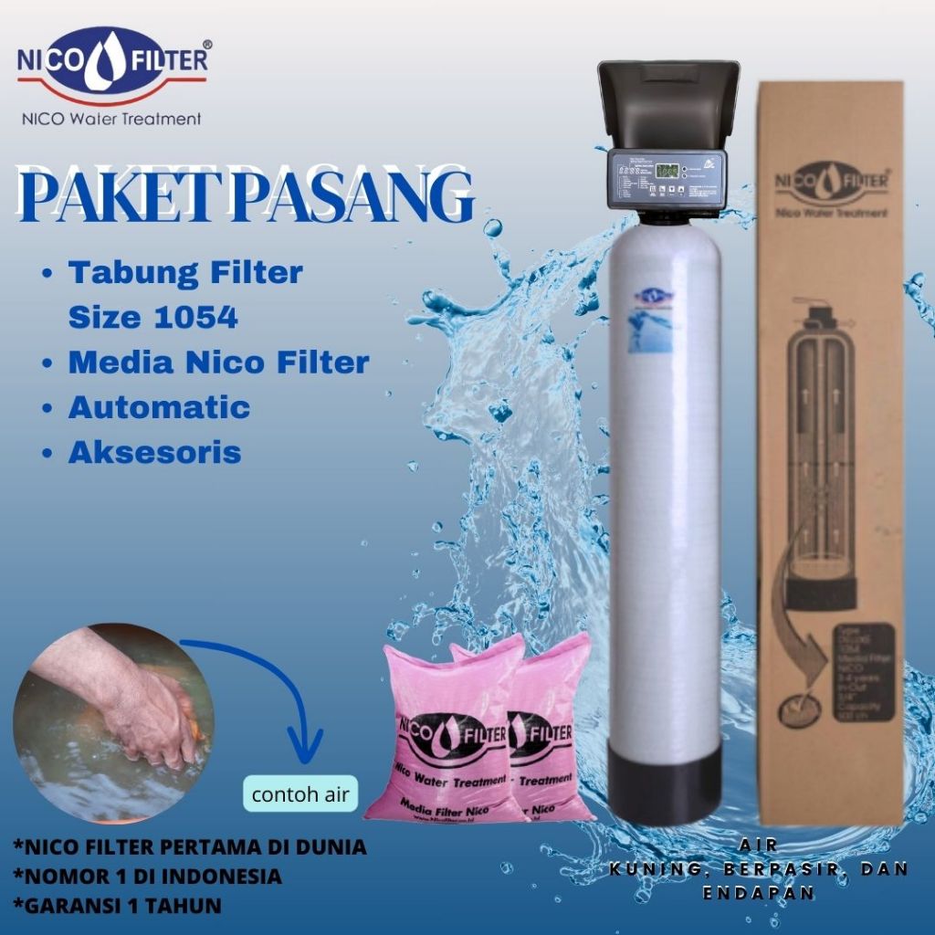 Filter Air Sumur & Pam | Media Natural | Automatic Backwash