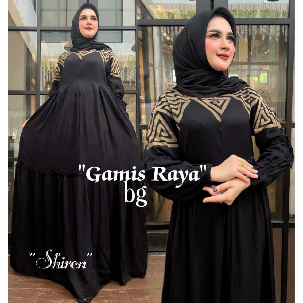 BG ORI RAYA "READY" GAMIS RAYA NEW SHIREN TWILL ORI SIZE " S M L XL XXL " | GAMIS TWILL ABSTRAK | TW