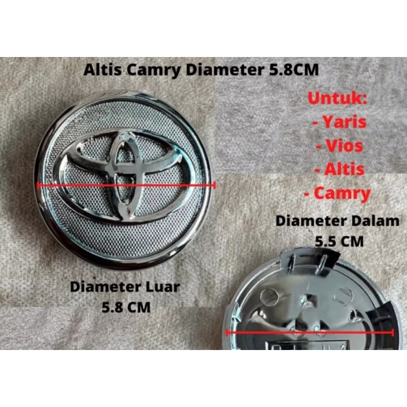 dop tutup velg yaris vios toyota satuan