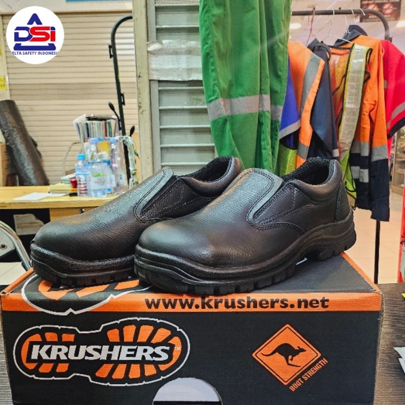 Sepatu Safety Krushers Boston Black Original Safety Shoes Krushers