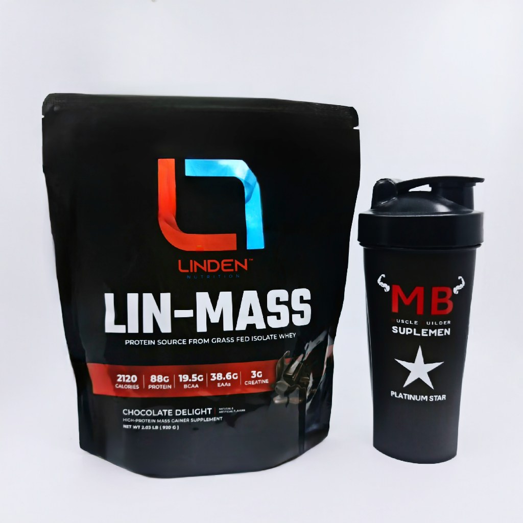 Lin-Mass 2 lbs Linden Nutrition LinMass Lin Mass Protein Gainer 2lbs 2lb 2,03 2.03 5 6 12 lb 920 gra