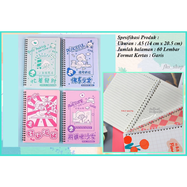 

Notebook A5 Notebook Cute Notebook Lucu Buku Tulis Notebook Aesthetic Diary Japan Girl Notebook