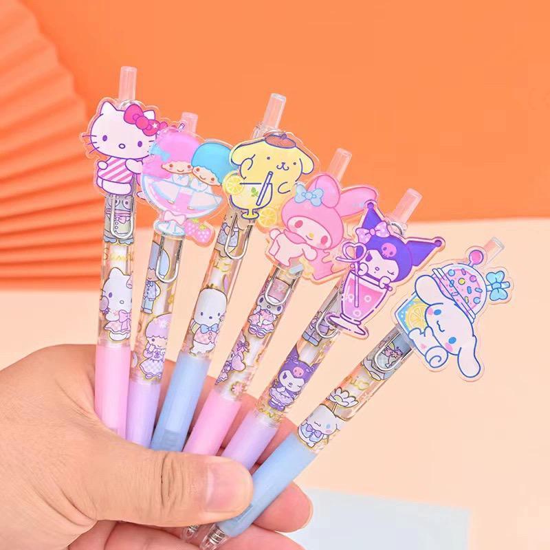 

Pulpen Cetek Akrilik Pena 0.5MM 0.38MM Motif Sanrio Kuromi - Pena sekolah anak