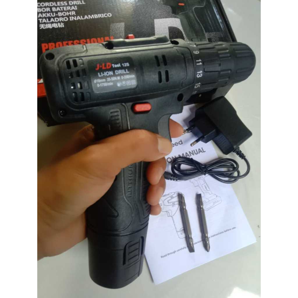 mesin bor cas 12 V/mesin bor cordless 2 batre