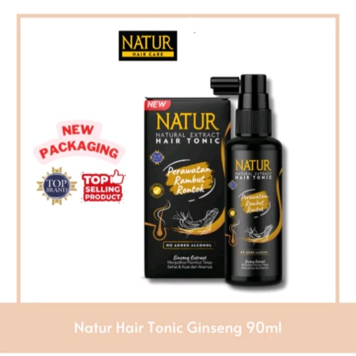 NATUR Hair Tonik Ginseng 90ml - Rambut Rontok