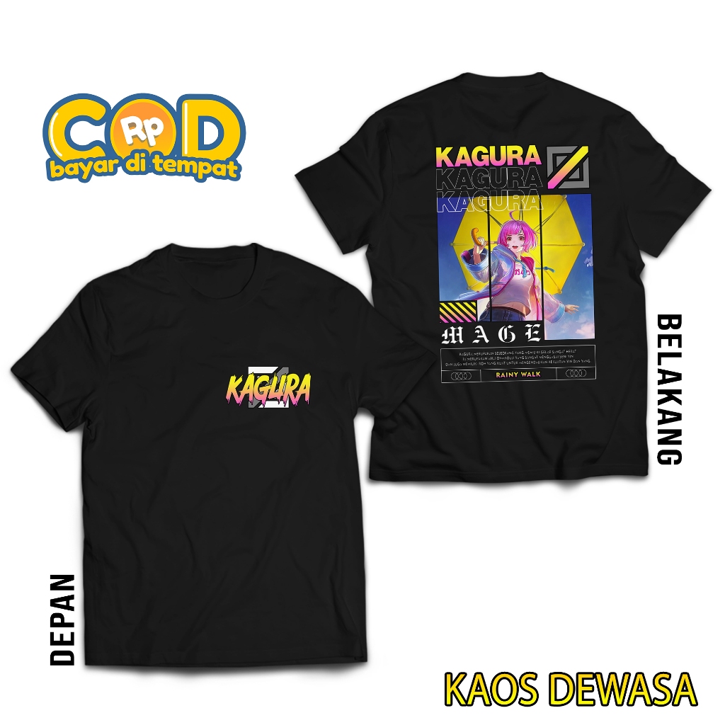 HOSINSHOP KAOS MOBILE LEGEND KAGURA - KAOS KAGURA RAINY WALK - HERO MAGE - KAOS ML VIRAL - T-SHIRT P