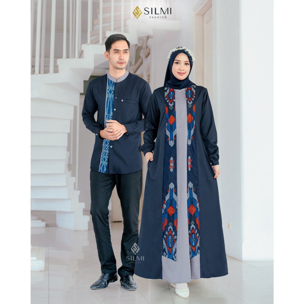 Silmi - Rengganis Gamis Kondangan Terbaru Mewah Kekinian Remaja Motif Batik Tenun - Dress Premium Me