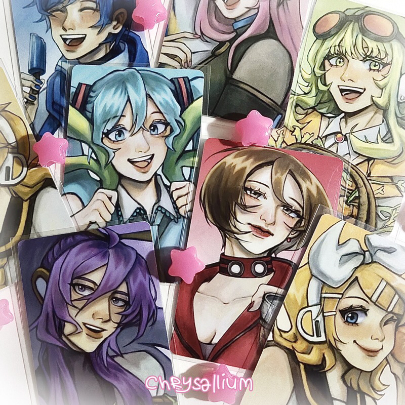 vocaloid photocard pc by chrysallium | hatsune miku rin len luka kaito meiko gumi gakupo