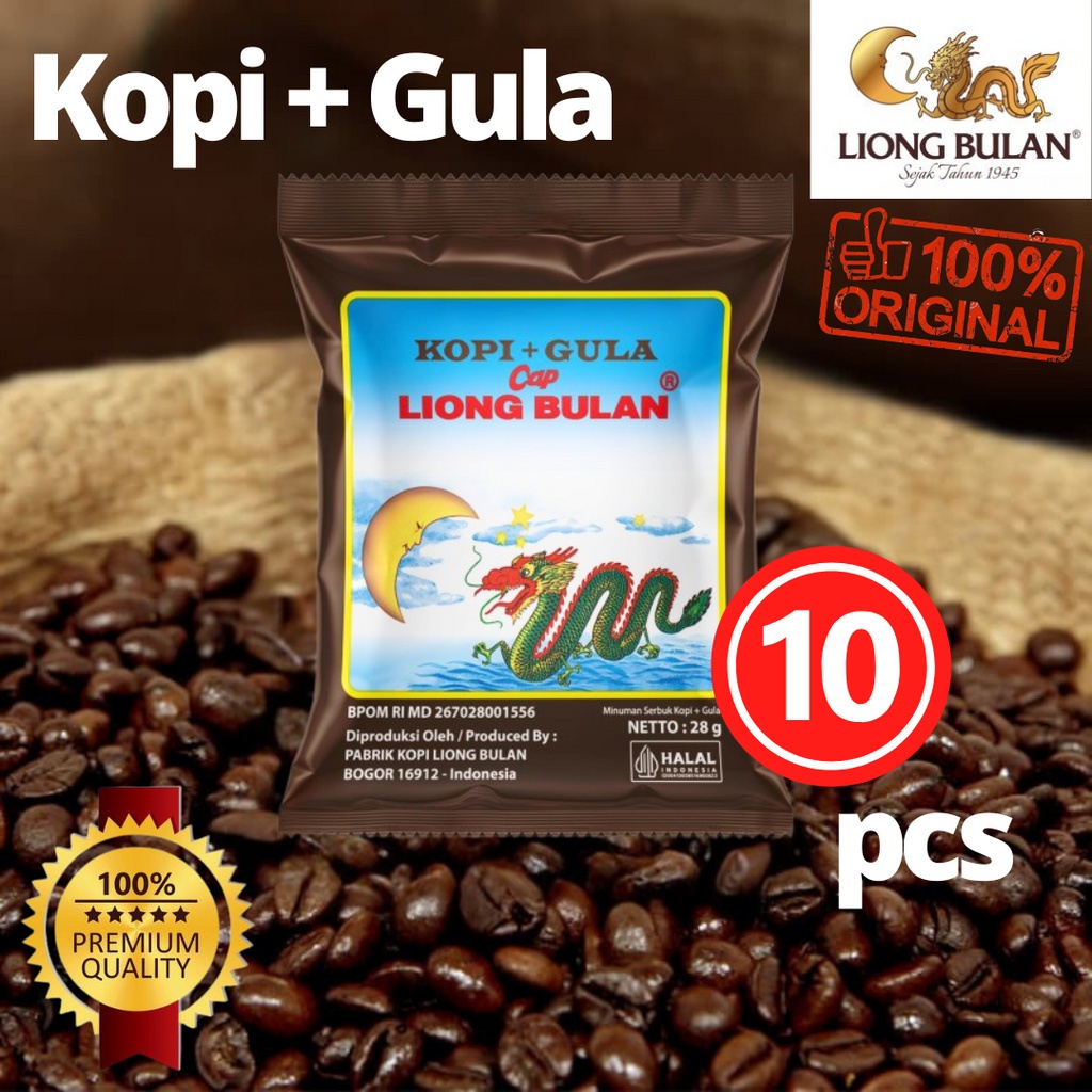 

KOPI + GULA CAP LIONG BULAN 1 PACK ISI 20 BUNGKUS | PROMO MURAH