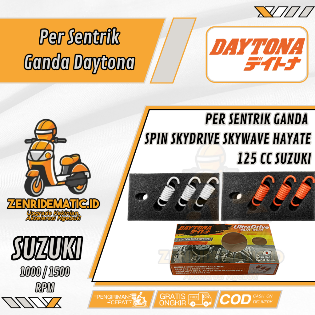 Per Sentrik Kampas Ganda Kopling Spin Skydrive Skywave Hayate 125 Daytona 1000 1500 RPM 4957 4958 Su