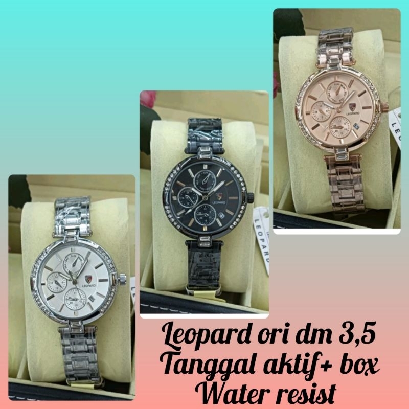 jam wanita original brnd leopard