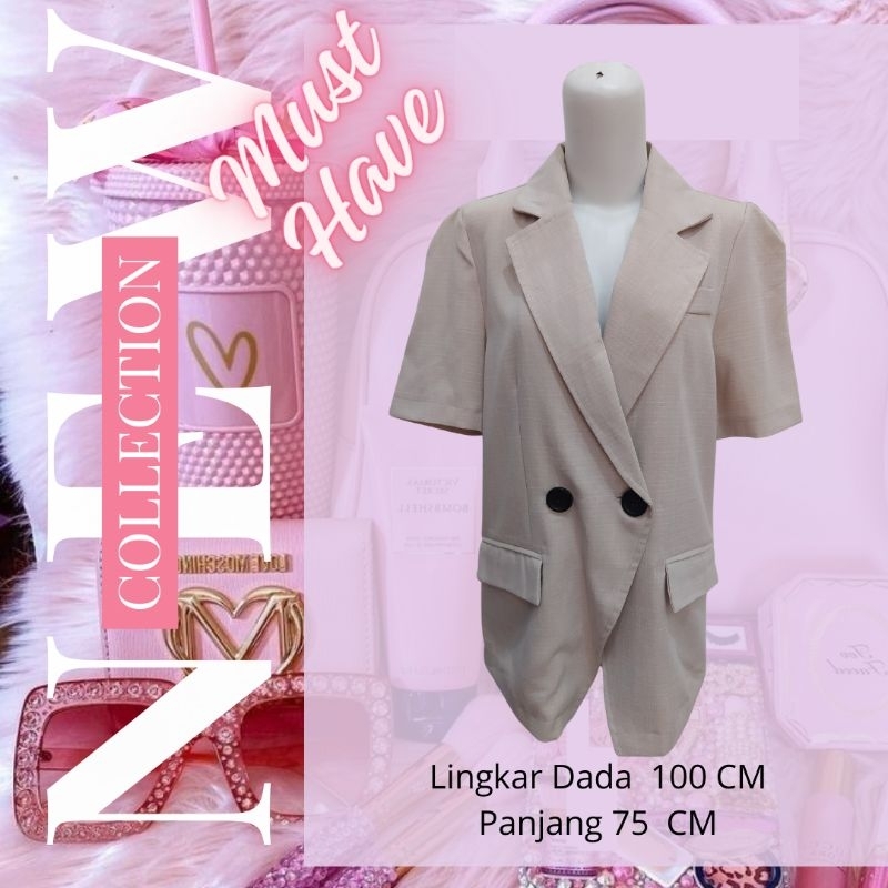 BLAZER CROP lengan pendek