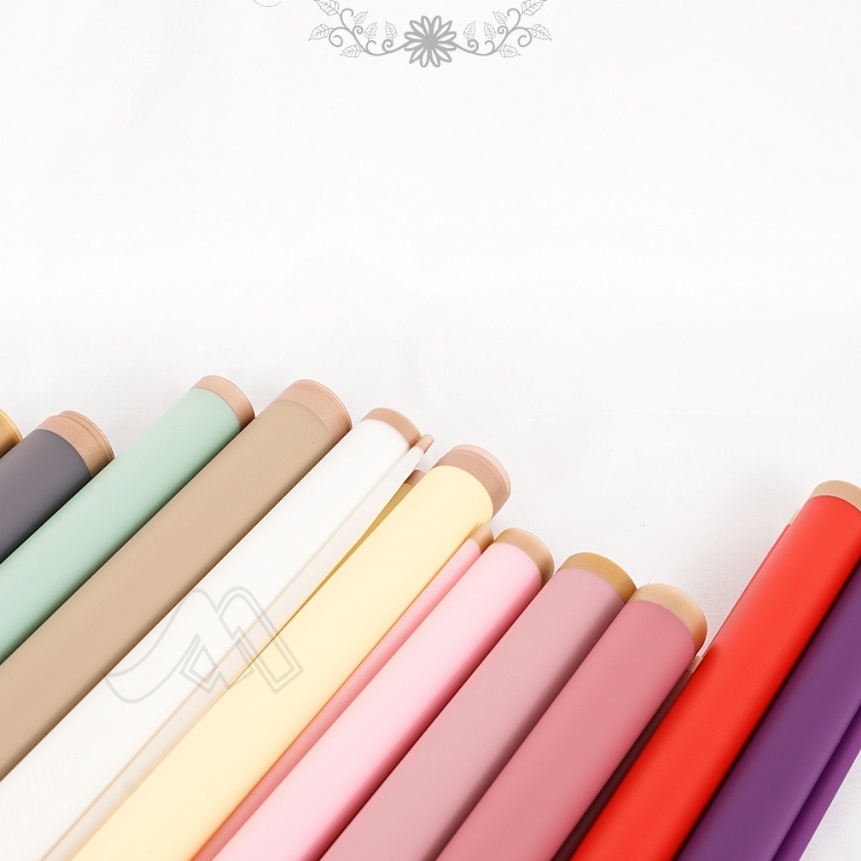 

FG2 2 PCS Flower Wrapping List Gold Wrapping Cellophane Waterproof Kertas Buket Bunga