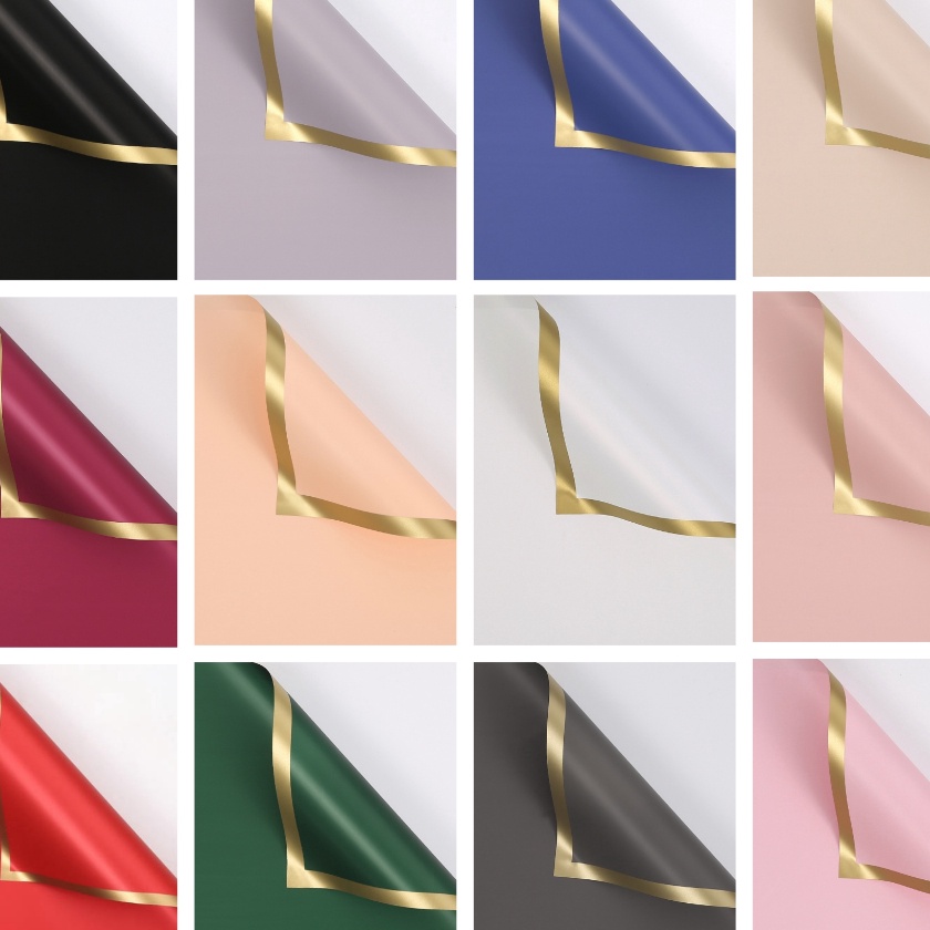 

Murah 2 Lembar Flower Wrapping Varian List Gold Solid Premium Paper Florist Kertas Buket Bunga Korea Cellophane List Gold Solid Bold Premium Quality Merek Sinowrap GRADE A