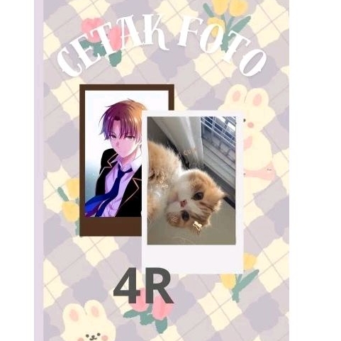 cetak foto 4R/ polaroid 4R/kertas glossy/bingkai tepi/fuul