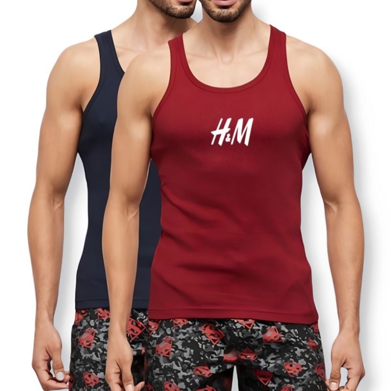 Kaos Singlet Pria Dewasa H.M Kaos Dalam Gym Cowok Tanktop Pria