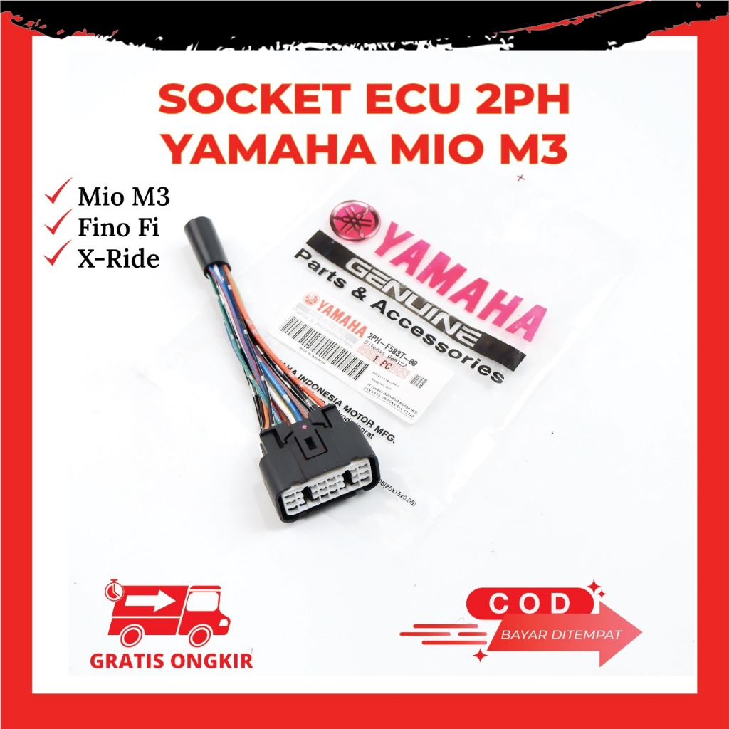 Socket ECU Yamaha Mio M3 Mio S/Z  X-Ride Fino FI - Soket Sensor ECU Motor Mio M3 Kode 2PH