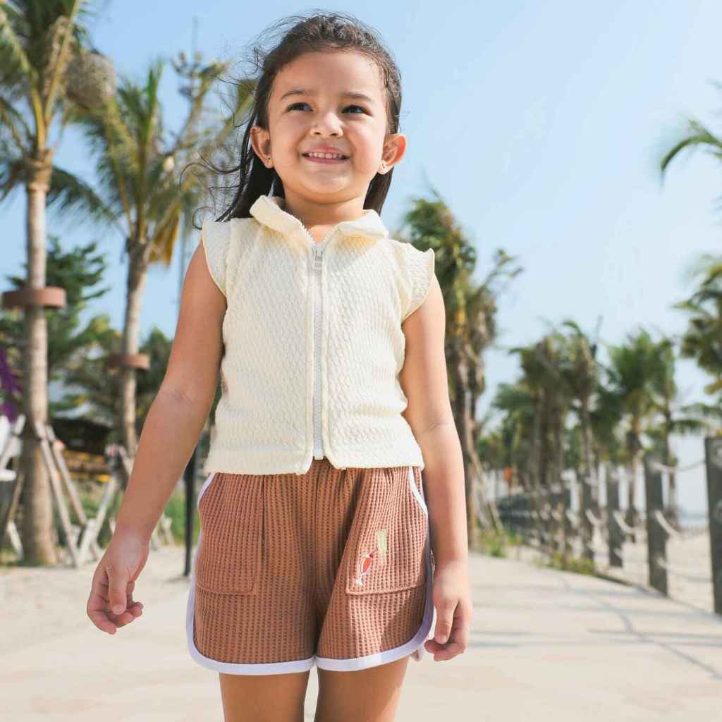 ZIEL KIDS - Nindy Crop Top / Atasan Anak Perempuan / Crop Top Anak  / Baju Anak Perempuan / Crop Top