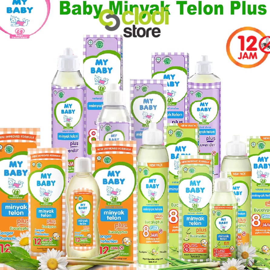 

FG2 My Baby Minyak Telon Plus 8Jam 15ml Mybaby Anti Nyamuk 8 jam Minyak telon menghangatkan bayi