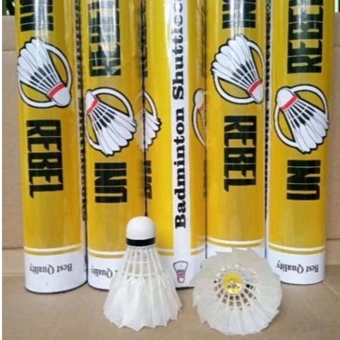 [ 1 PCS ] KOK BULUTANGKIS UNI REBEL KUNING | KOK BADMINTON | COCK BADMINTON | COCK BULUTANGKIS | SHU