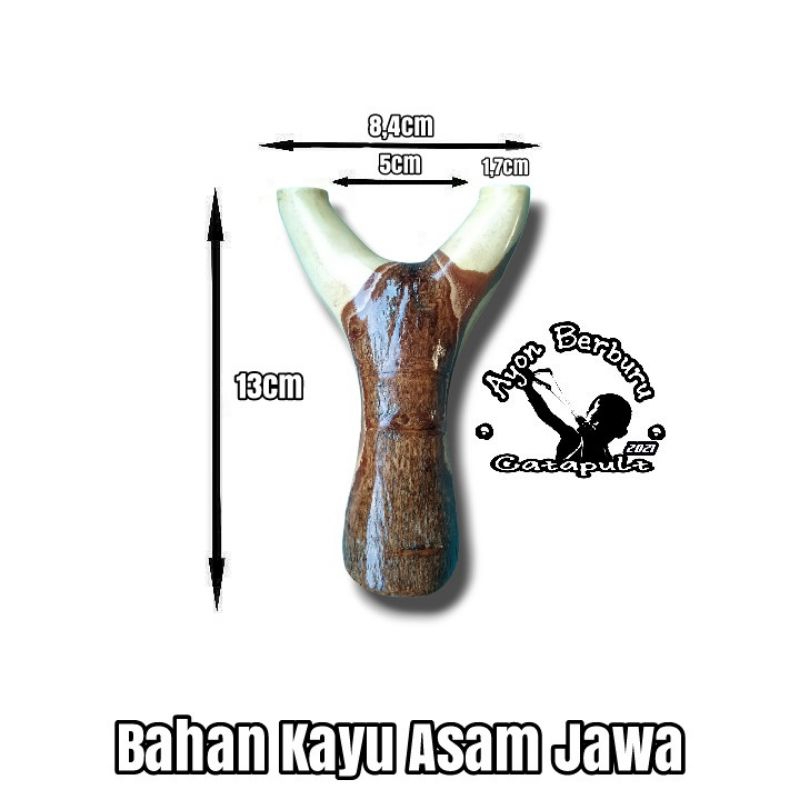 Ketapel OTT dari bahan kayu ASAM JAWAa/Ayon Catapult