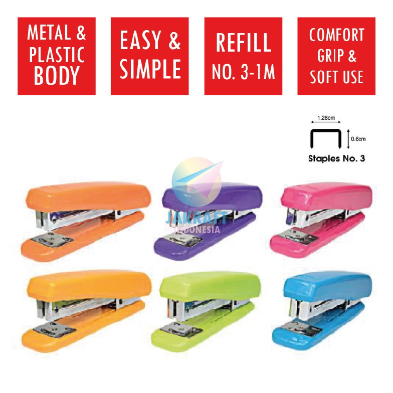 

BURUAN ORDER GAN 1 Pcs Stapler Hekter Besar Kantor Bisnis JOYKO HD5 Besi Refill Isi Staples No3