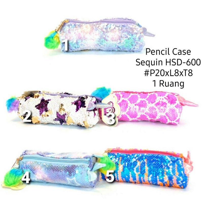 

HOT Termurah Tempat Pensil Sequin IMPORT FREE gantungan POMPOm