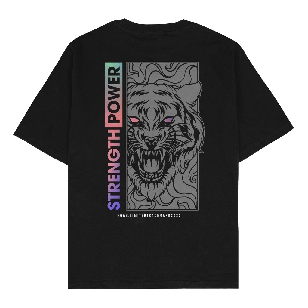 Kaos Ngab Strength Power Of Tiger Series T-Shirt | Kaos Pria Wanita