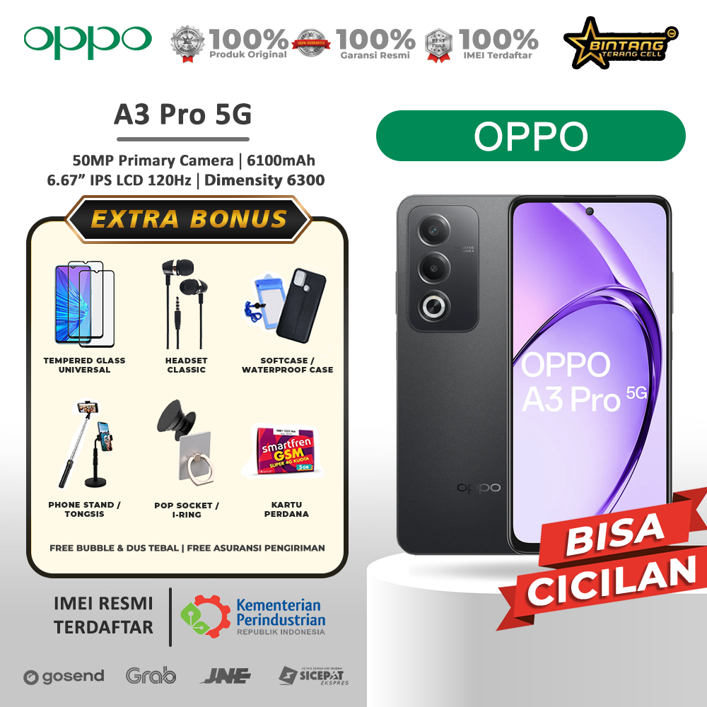 Oppo A3 pro 5G NFC ram 8/256gb [8gb extended ram] oppo a3pro 5G garansi resmi