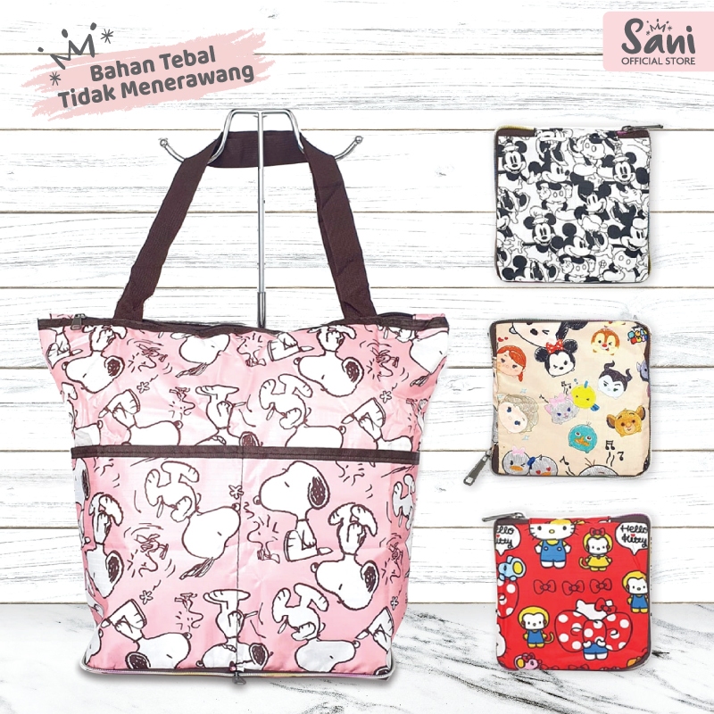 Tas Belanja Lipat / Tas Belanja Lipat Resleting / Tas Belanja Lipat Besar / Shopping Bag Lipat / Tas