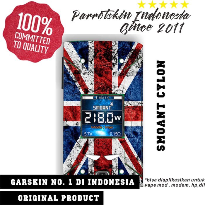 SPESIAL DISCOUNT Smoant Cylon Garskin england Free Custom Gambar