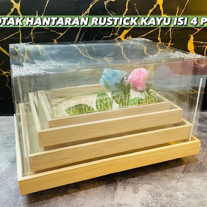 

FG2 Box Hantaran Seserahan Mika 1 Set Isi 4 Box Wedding Pernikahan Wedding Pernikahan Model Kayu Rustic