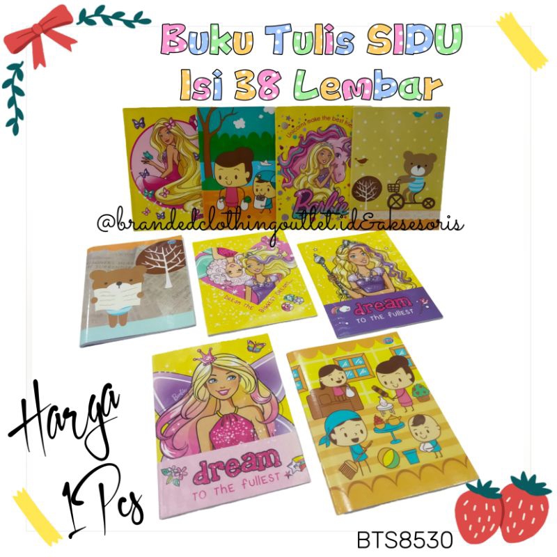 

BUKU TULIS SIDU 38 LEMBAR & 58 LEMBAR / BUKU TULIS FANCY / BUKU TULIS SEKOLAH / BUKU TULIS KARAKTER NOTEBOOK STUDENT STATIONERY / BTS853045