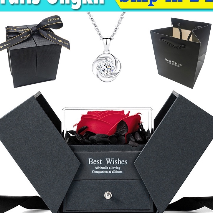

Cashback Eternal Rose Gift Box Kotak Perhiasan Kado Kalung Cincin Lamaran Mawar Gift Box Mawar Visual Experience