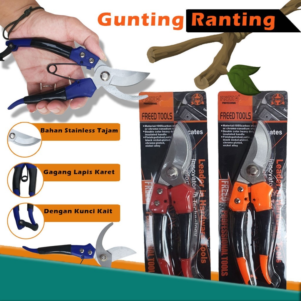 RALALI Gunting Dahan Ranting Pohon Tanaman Gunting Pruning Shear - Gunting Ranting Tajam