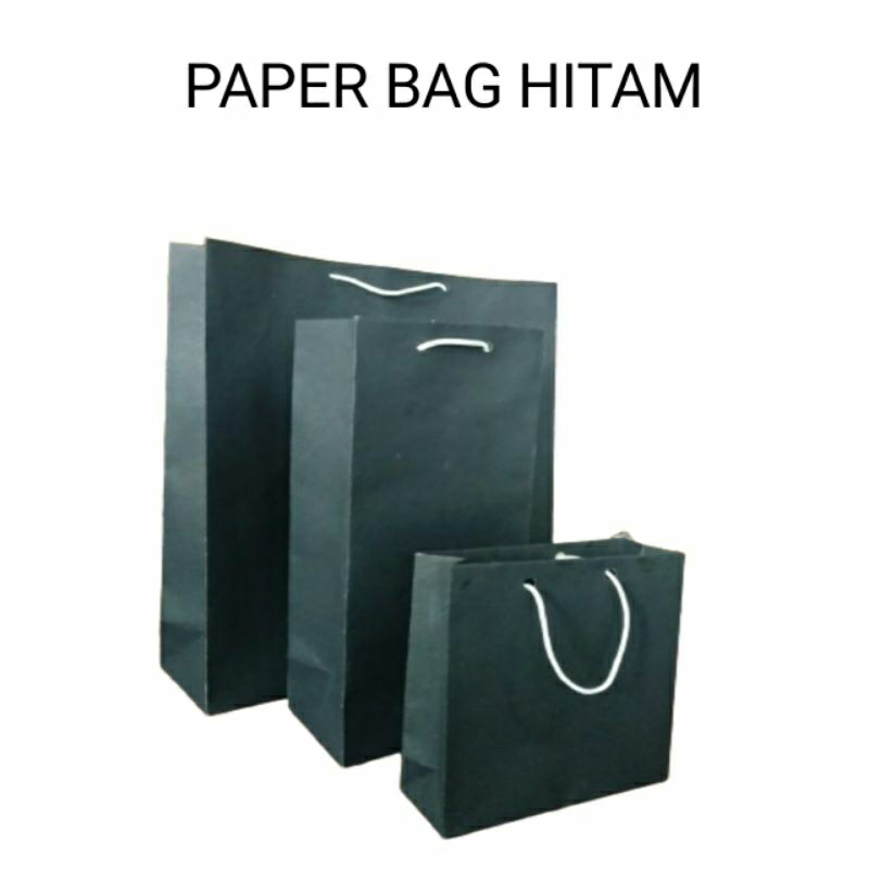 

TAS KRAF HITAM POLOS || PAPER BAG HARGA TERTERA UNTUK 10PCS