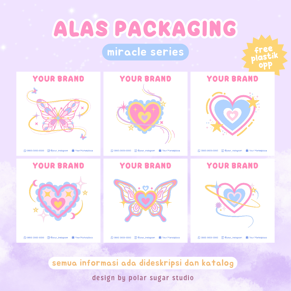 

[MIRACLE] Alas Packaging Gelang Cincin Gift Aesthetic - Kertas Packing Free Plastik Opp